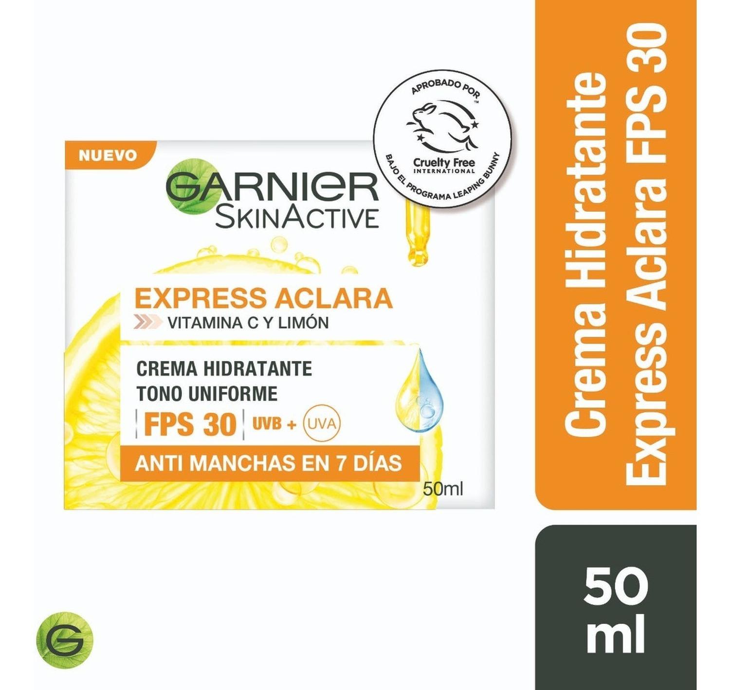 CREMA HIDRATANTE GARNIER SKIN ACTIVE EXPRESS ACLARA FPS 30 - 2