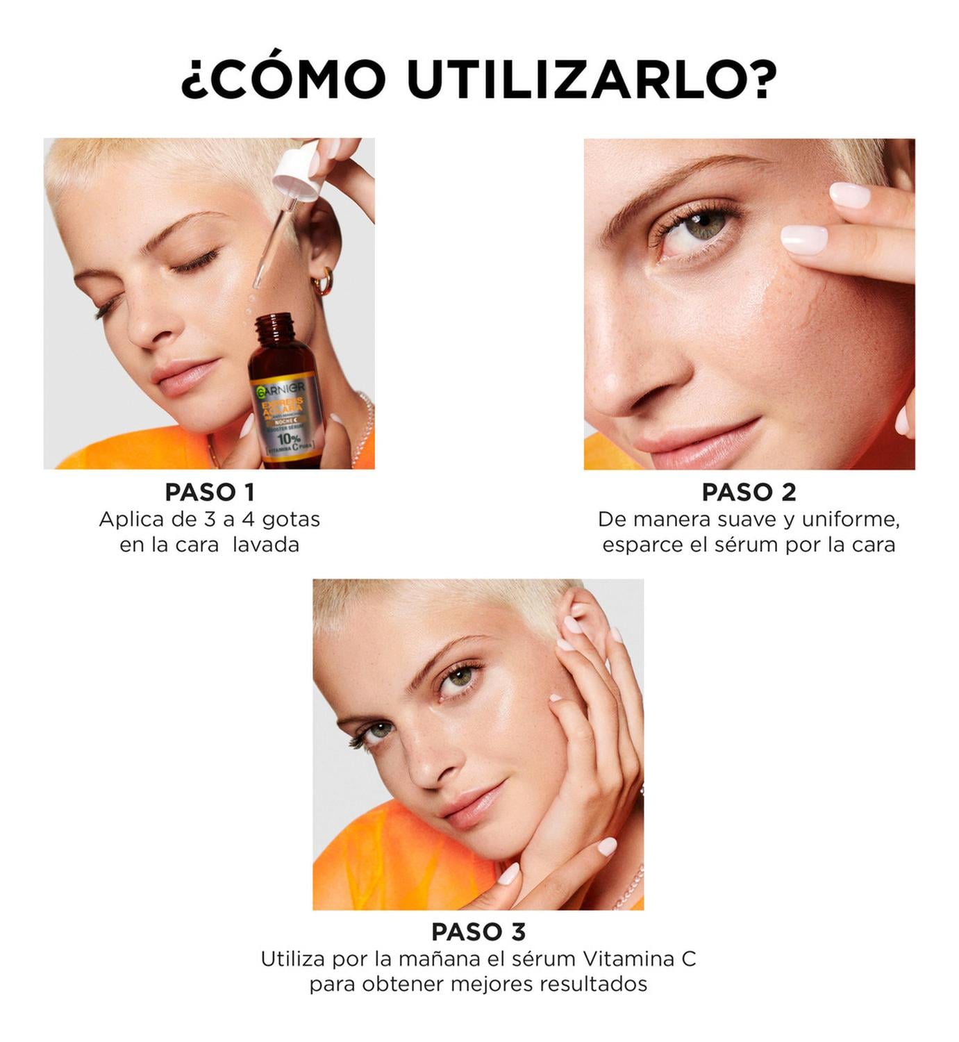 SÉRUM NOCHE VITAMINA C GARNIER EXPRESS ACLARA 30ML - 4