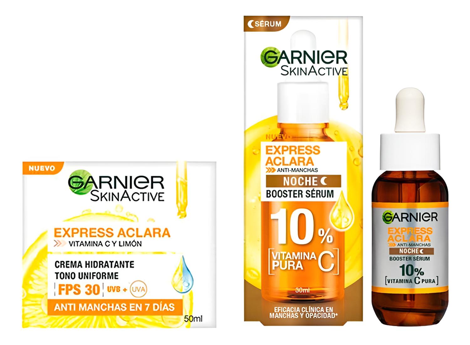 DUO EXPRESS ACLARA CREMA DÍA + SERUM NOCHE GARNIER - 1