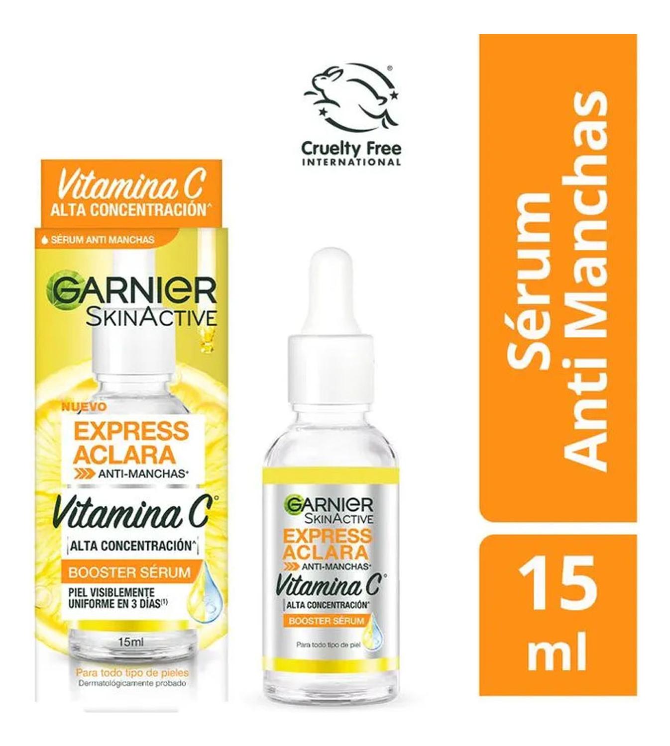 BOOSTER SÉRUM ANTI MANCHAS GARNIER SKIN ACTIVE EXPRESS ACLARA 15ML - 2