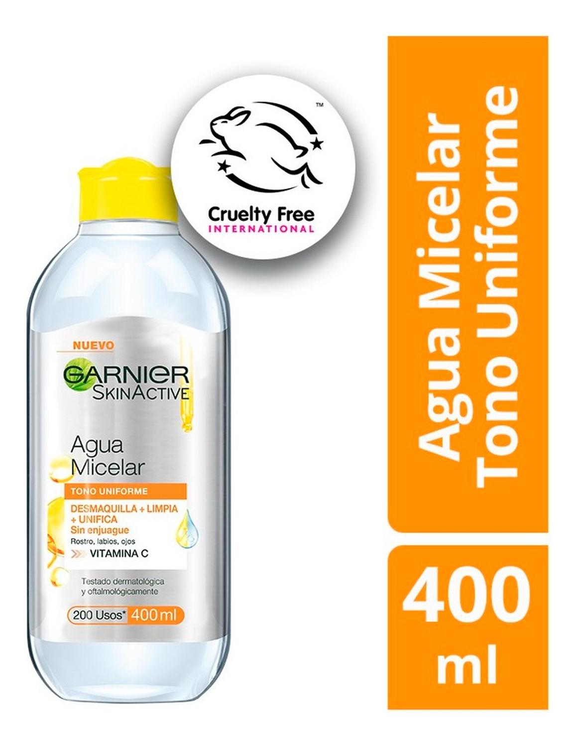 AGUA MICELAR EXPRESS ACLARANTE VITAMINA C 400ML GARNIER - 3
