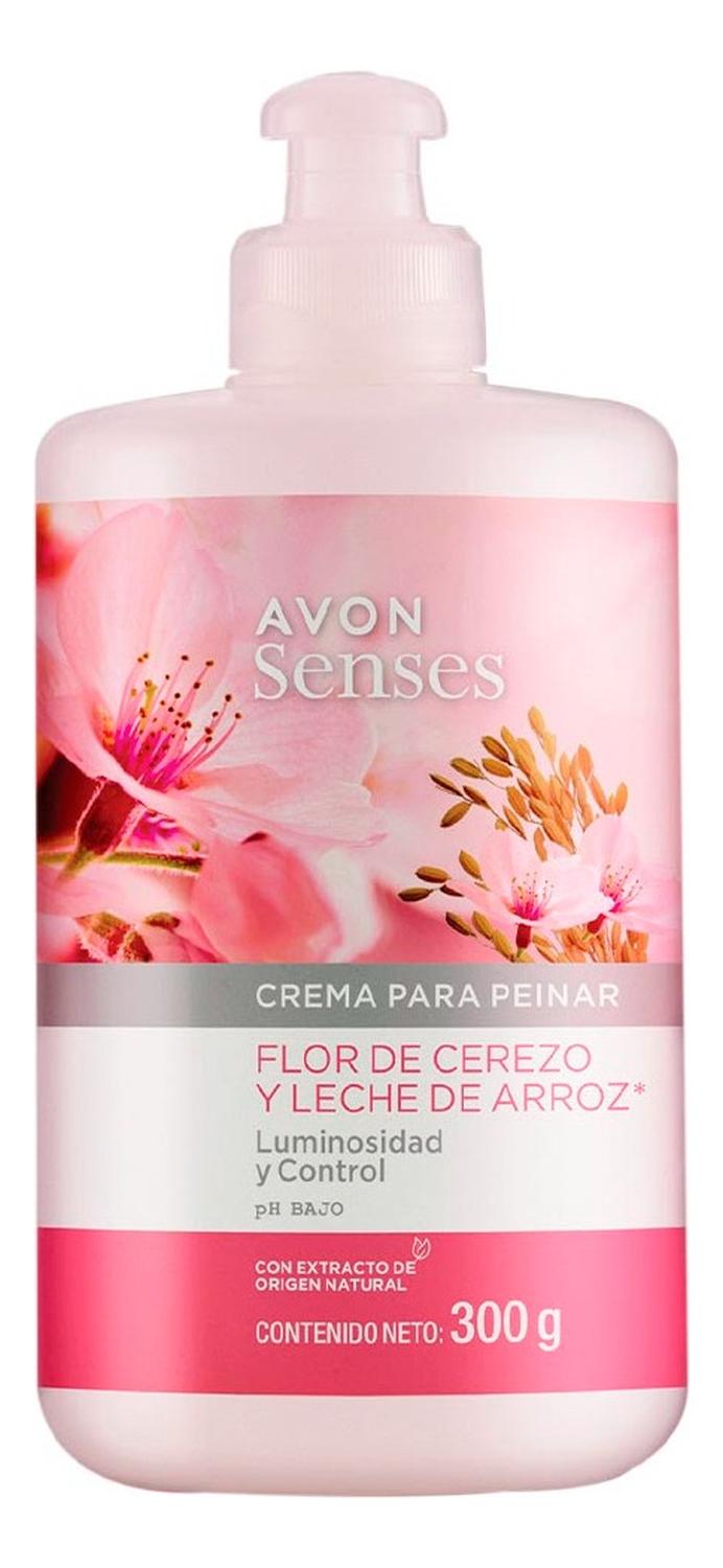 AVON SENSES CREMA PARA PEINAR FLOR DE CEREZO LECHE DE ARROZ - 1