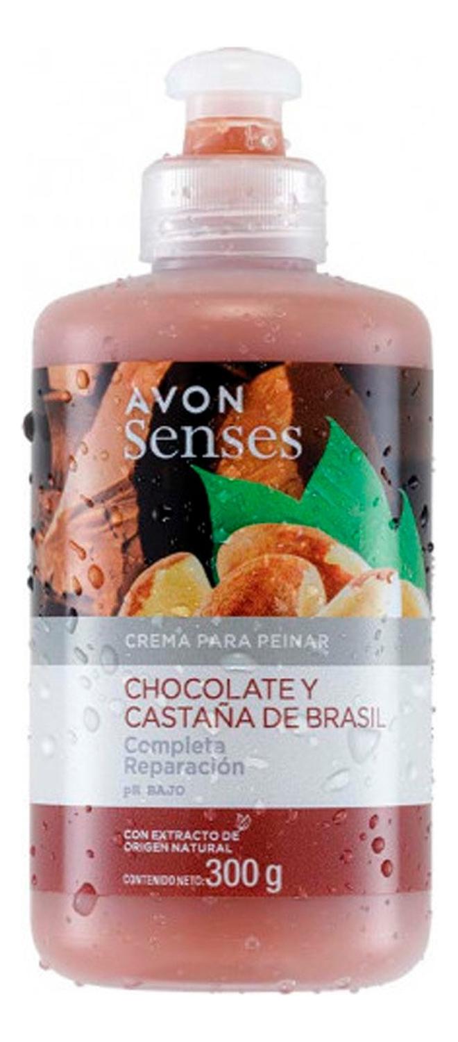 CREMA PARA PEINAR CHOCOLATE Y CASTAÑA DE BRASIL AVON SENSES - 1