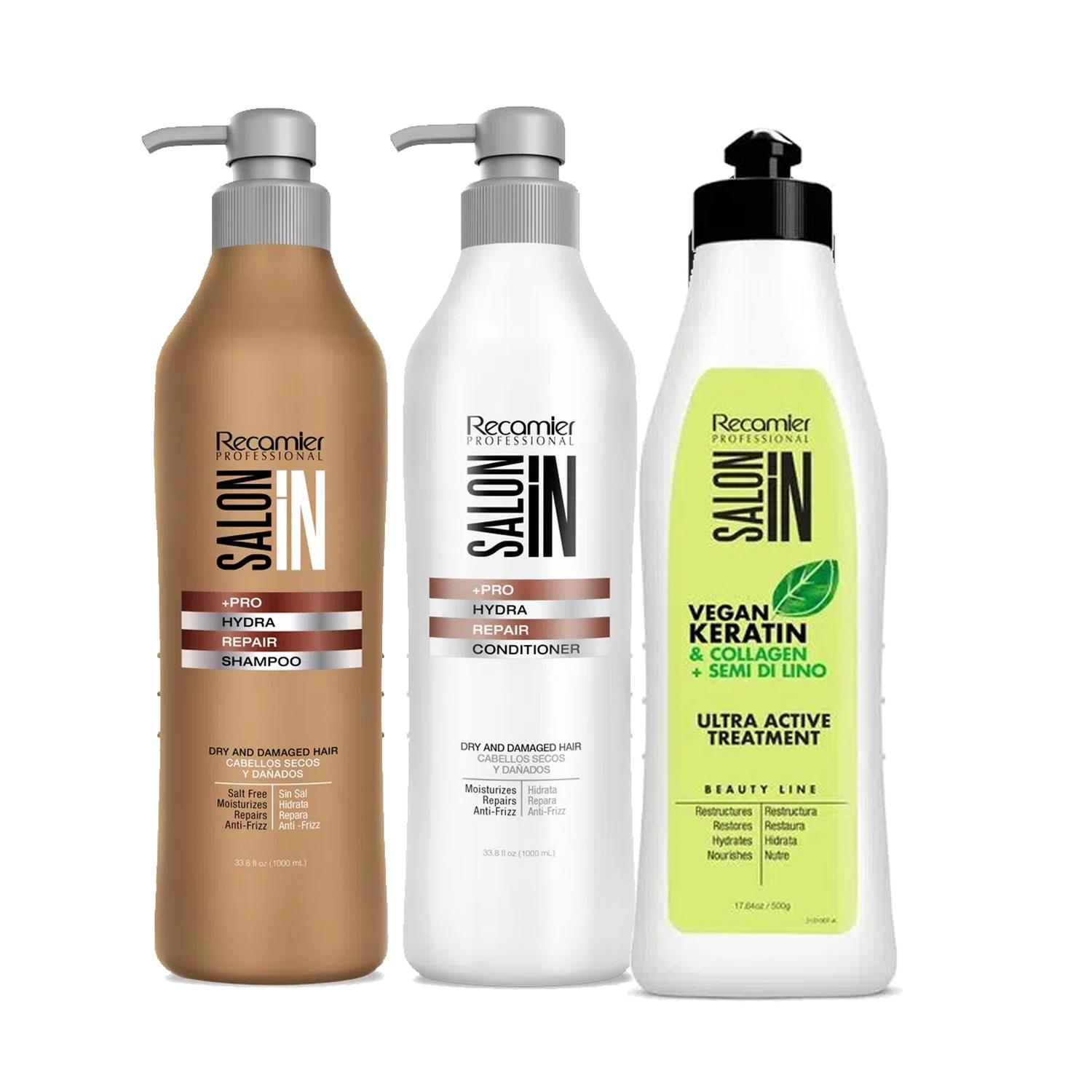 SHAMPOO CON ACONDICIONADOR SALON IN HYDRA REPAIR Y KERATIN - 1