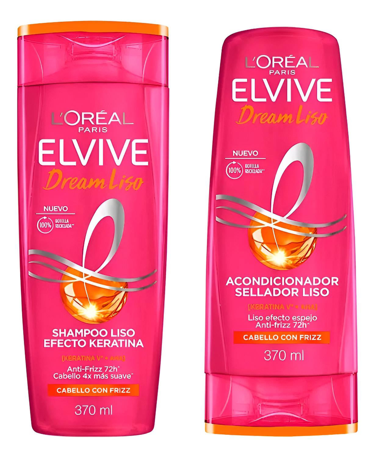 PACK ELVIVE DREAM LISO 370ML: SHAMPOO + ACONDICIONADOR - 1