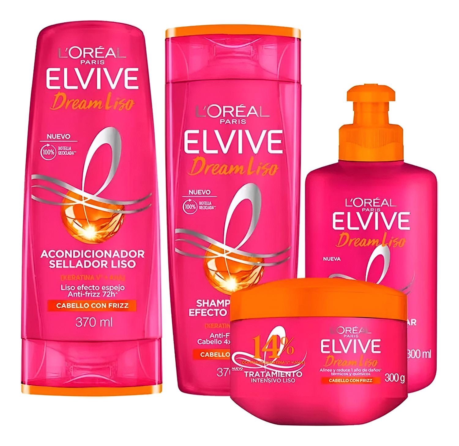 PACK ELVIVE DREAM LISO: SHAMPOO + ACONDICIONADOR + CTT + CPP - 1