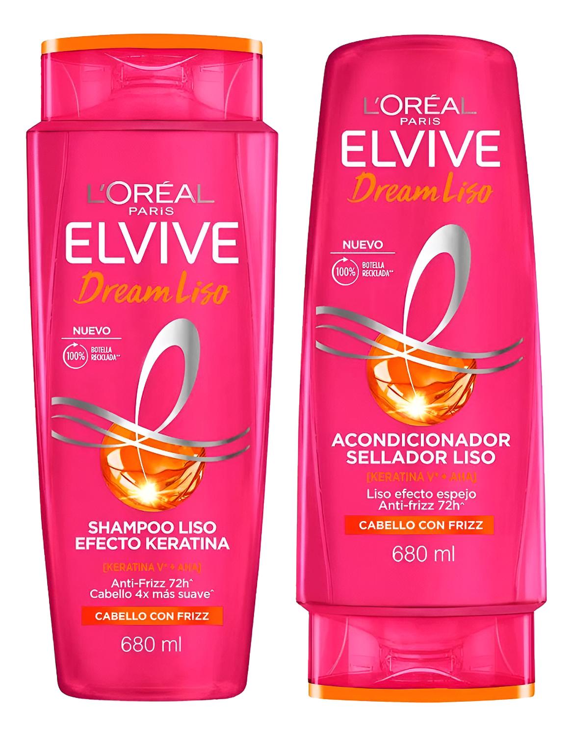 KIT SHAMPOO + ACC L'OREAL PARIS ELVIVE DREAM LISO 680 ML - 1