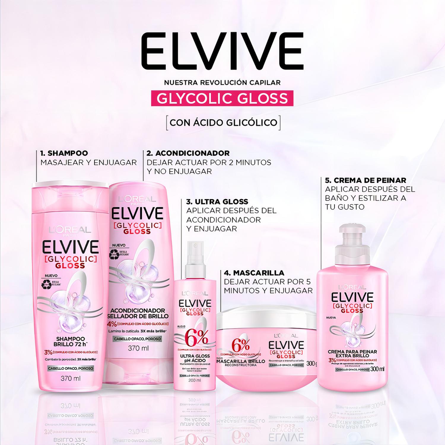 PACK ELVIVE GLYCOLIC GLOSS: SHA + ACO + OLEO EXTRAORDINARIO - 7