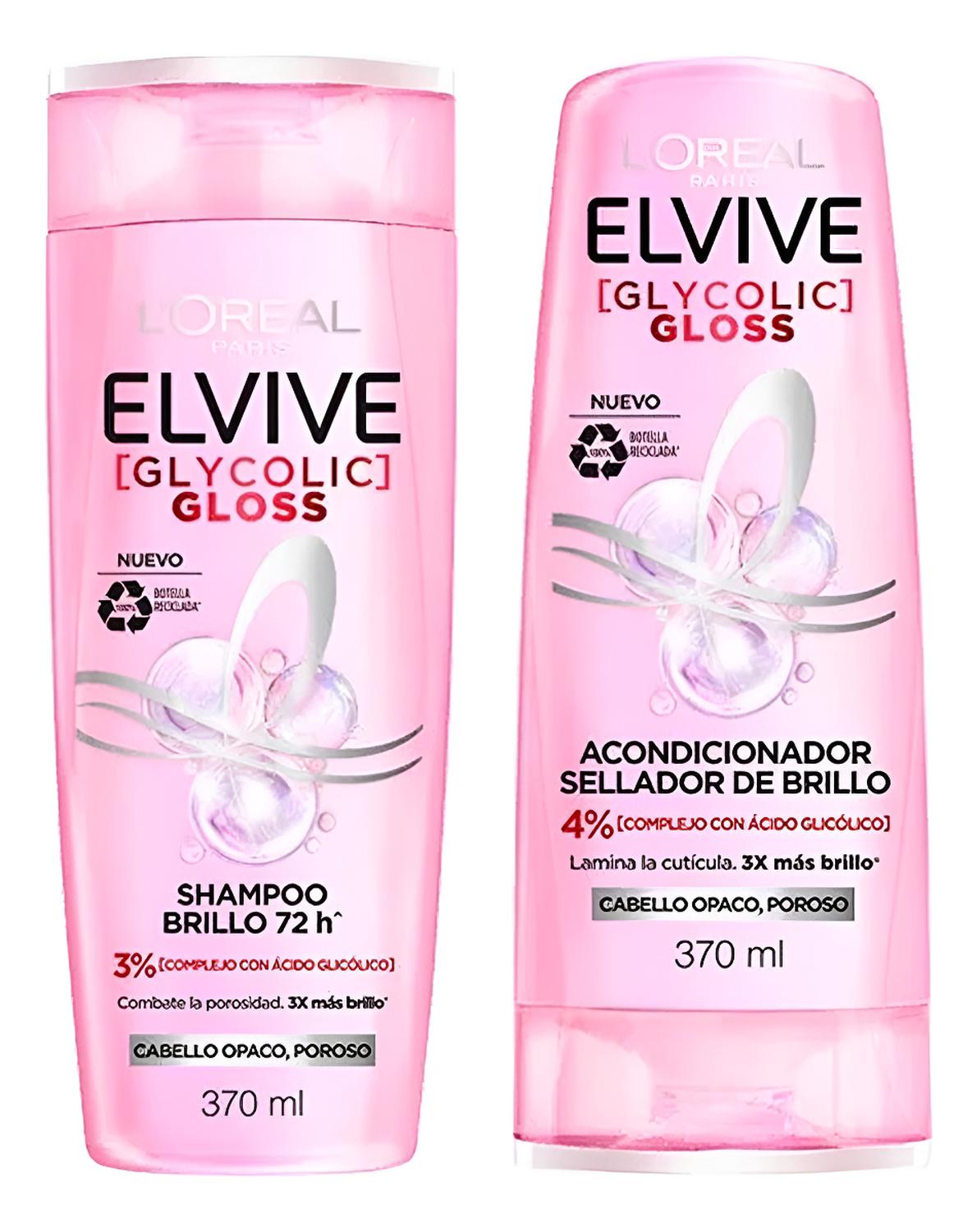 RUTINA BÁSICA GLYCOLIC GLOSS ELVIVE SH + CC 370 ML - 1