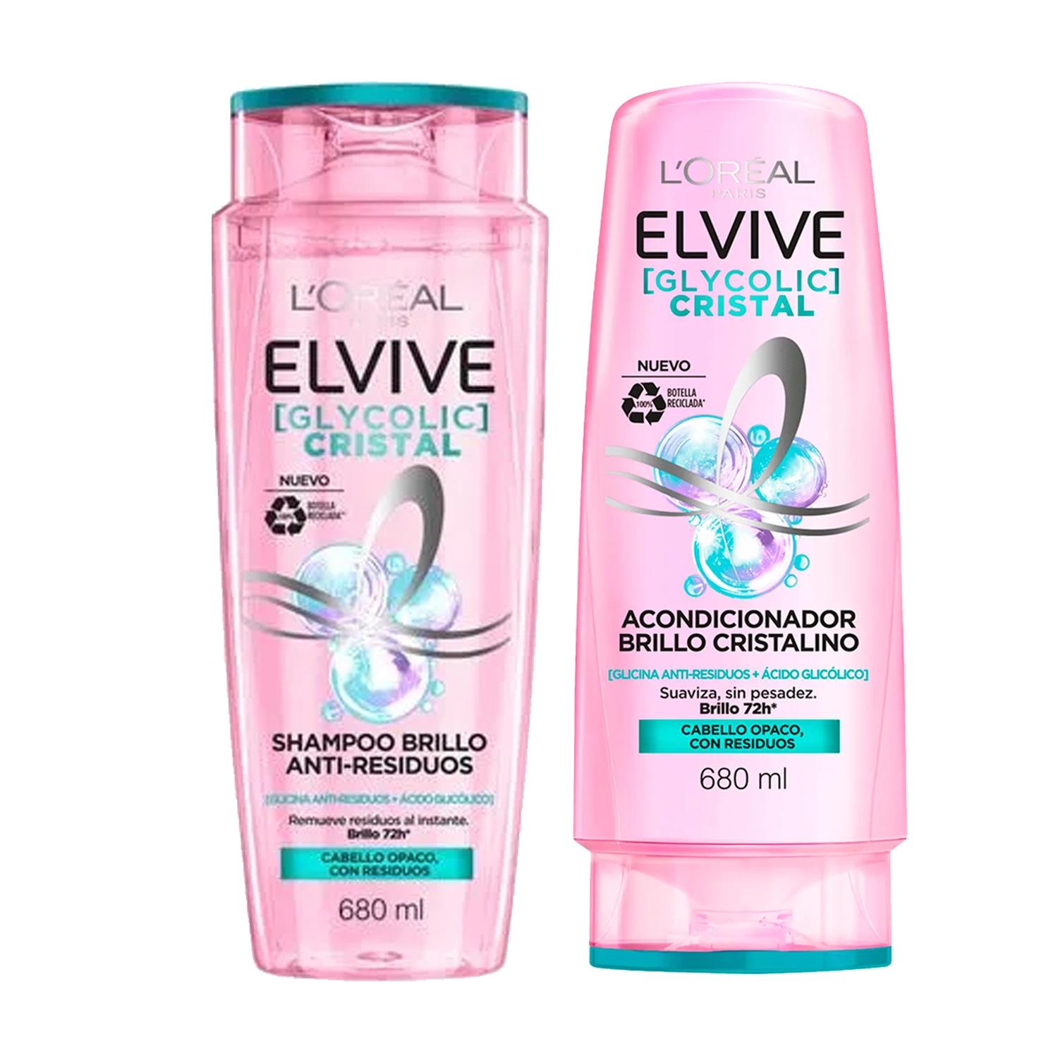 ELVIVE SHAMPOO + ACC GLYCOLIC CRISTAL 680ML - 1