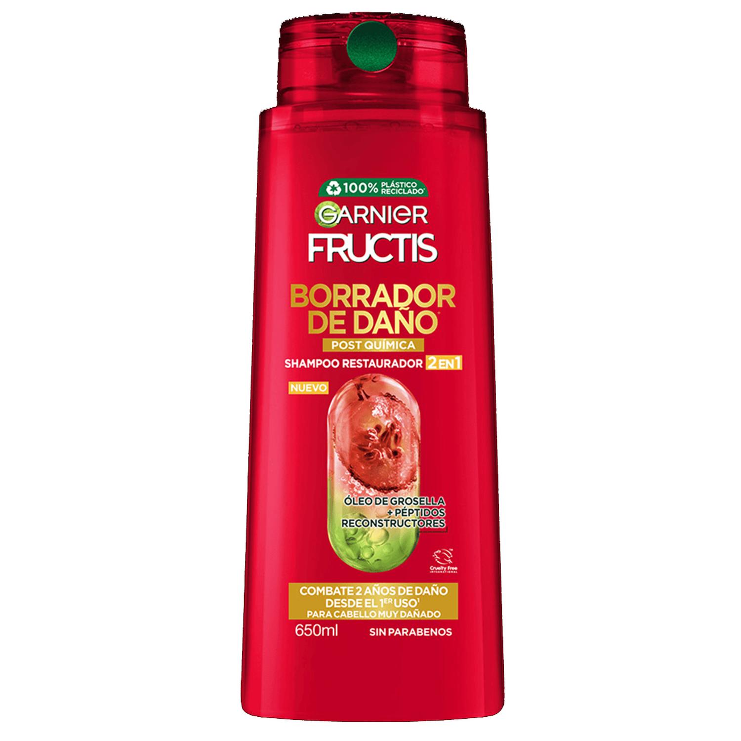FRUCTIS SHAMPOO BORRADOR DE DAÑO POST QUÍMICA 650ML - 1