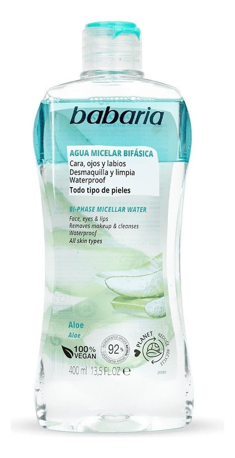 AGUA MICELAR BIFÁSICA ALOE VERA BABARIA 400ML - 1