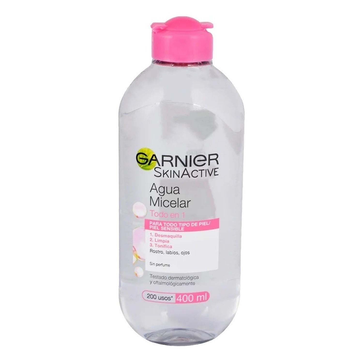AGUA MICELAR TODO EN 1 SKIN ACTIVE GARNIER 400ML - 1
