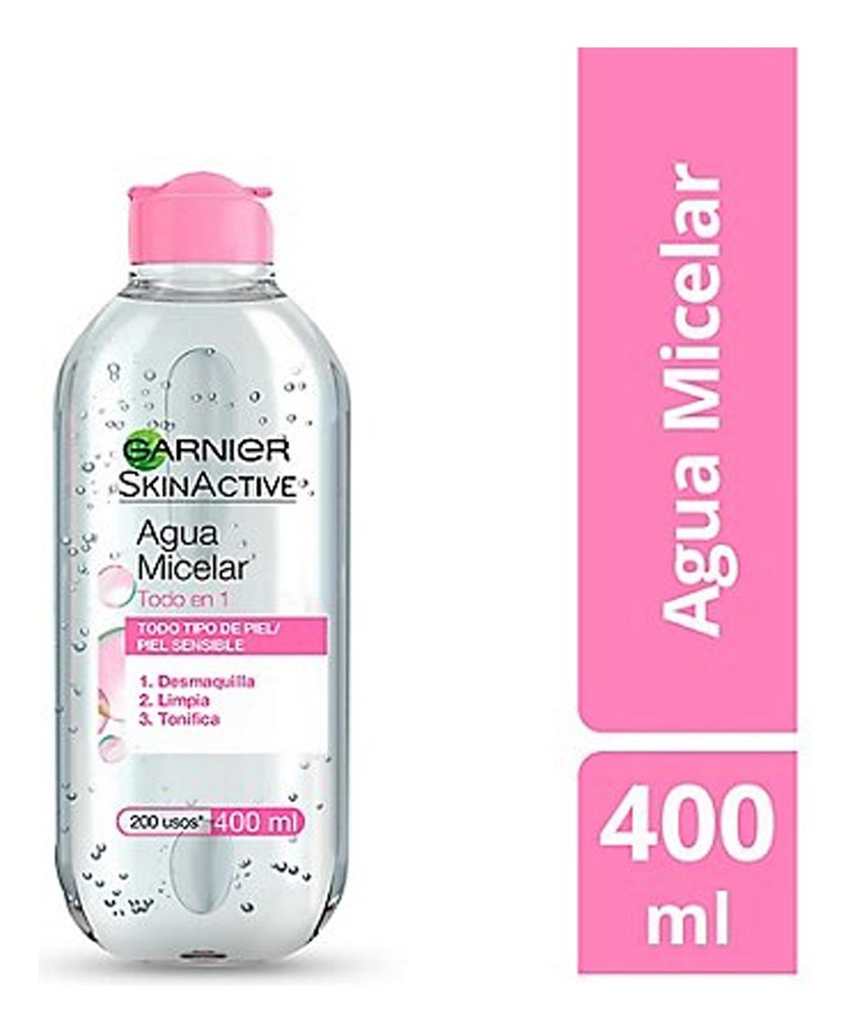 AGUA MICELAR TODO EN 1 SKIN ACTIVE GARNIER 400ML - 3