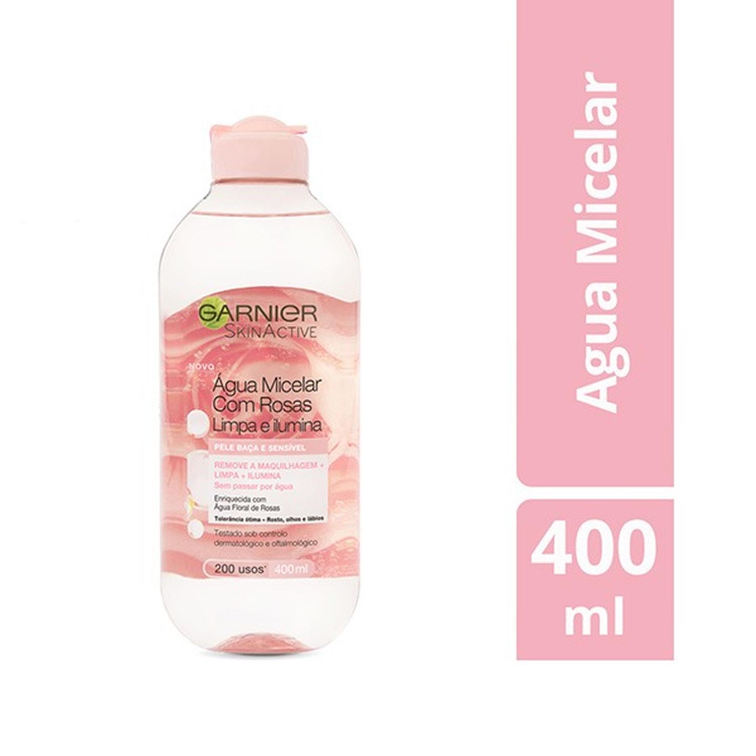 AGUA MICELAR DE ROSAS GARNIER SKIN ACTIVE 400ML - 1