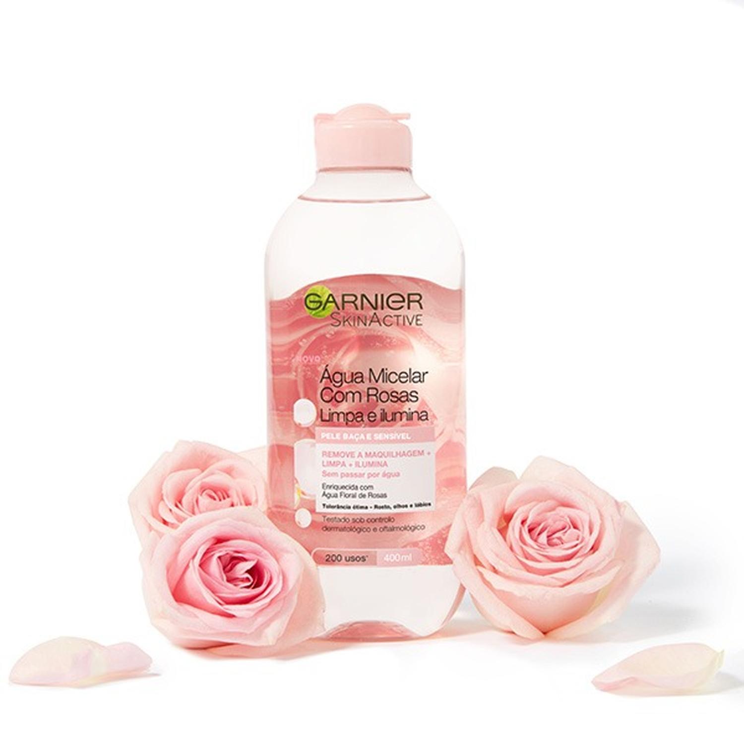 AGUA MICELAR DE ROSAS GARNIER SKIN ACTIVE 400ML - 2