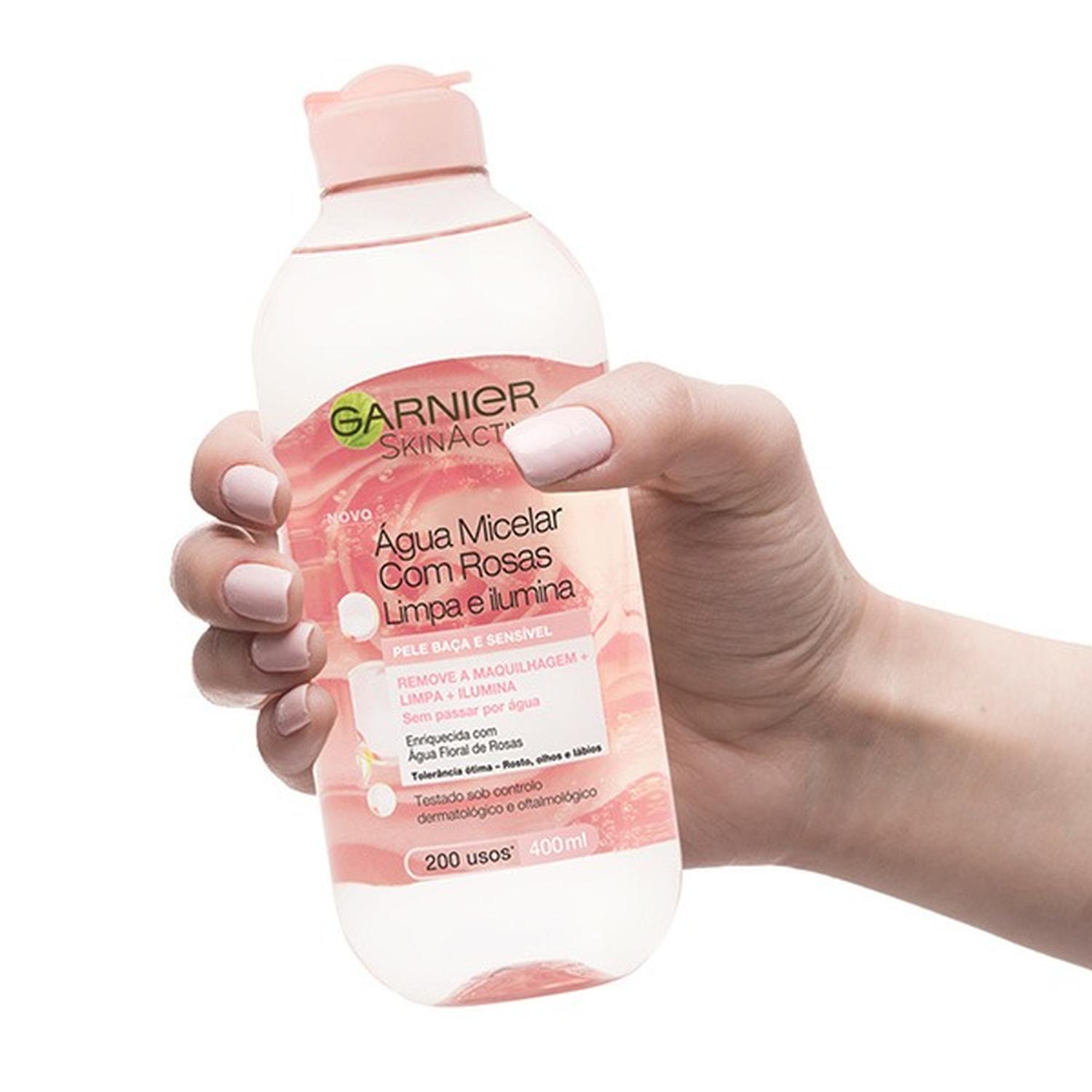 AGUA MICELAR DE ROSAS GARNIER SKIN ACTIVE 400ML - 3