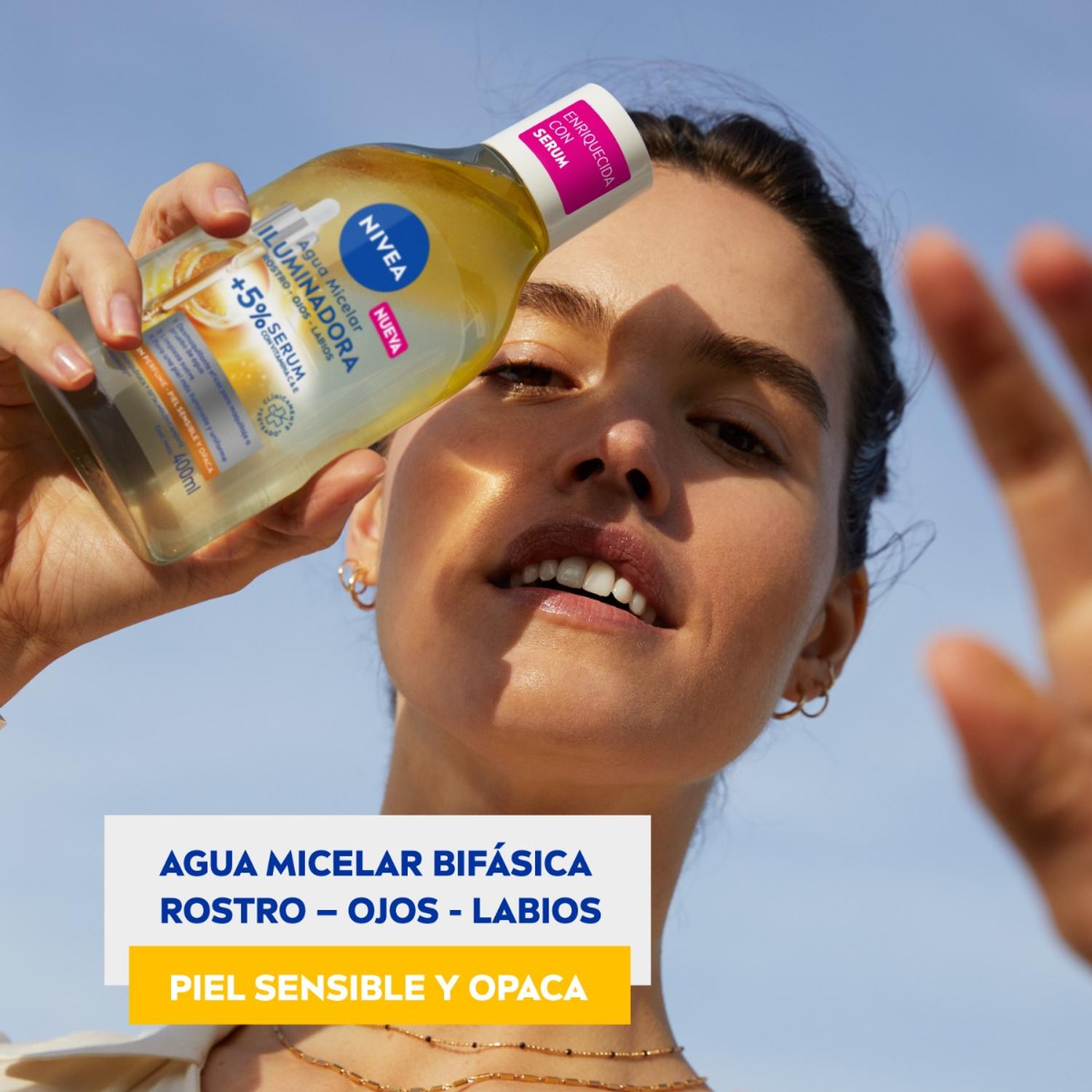 NIVEA AGUA MICELAR BIFÁSICA ILUMINADORA 400ML - 3