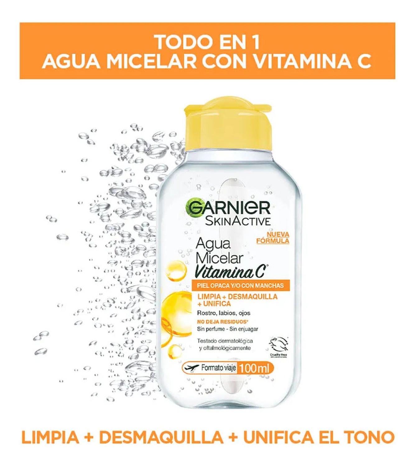 AGUA MICELAR GARNIER SKIN ACTIVE VITAMINA C 100ML - 3