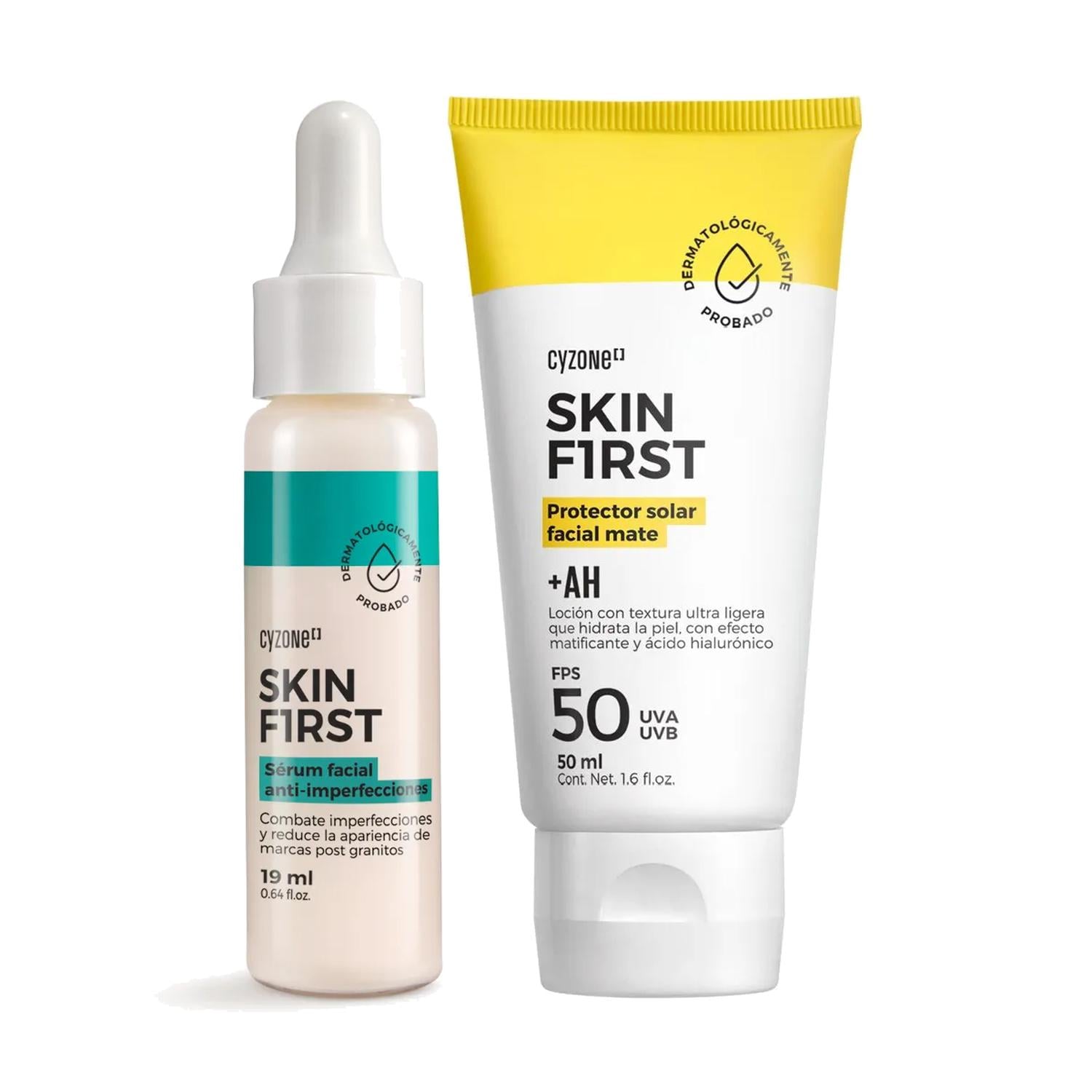 KIT SÉRUM ANTI IMPERFECCIONES CON PROTECTOR SOLAR SKIN FIRST - 1