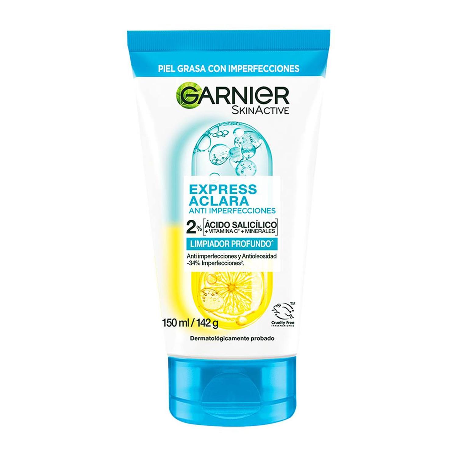 GEL LIMPIADOR PROFUNDO GARNIER EXPRESS ACLARA ANTI IMPERFECCIONES - 1