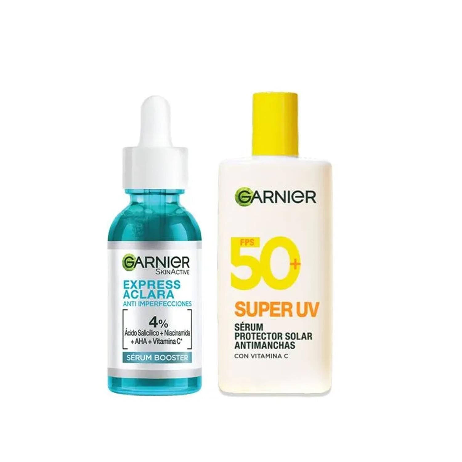 GARNIER ANTI IMPERFECCIONES SERUM BOOSTER + PROTECTOR SOLAR SERUM UV - 1