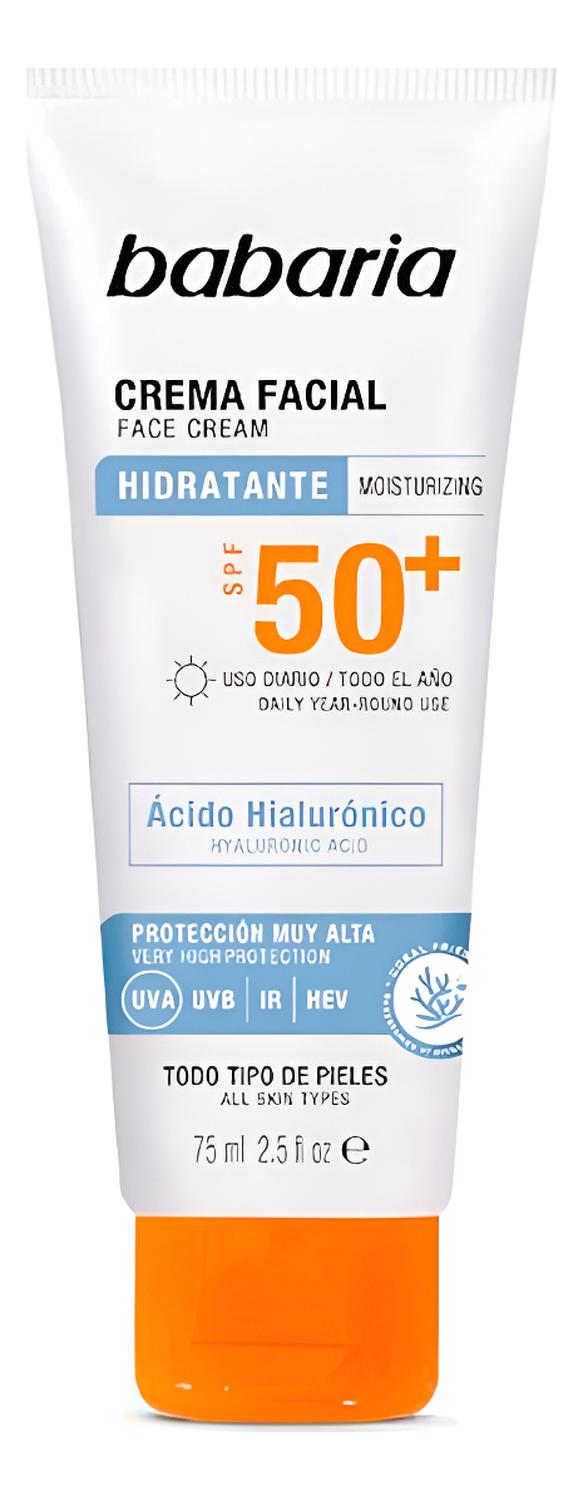 CREMA HIDRATANTE FACIAL ÁCIDO HIALURÓNICO FPS50 75G - 1