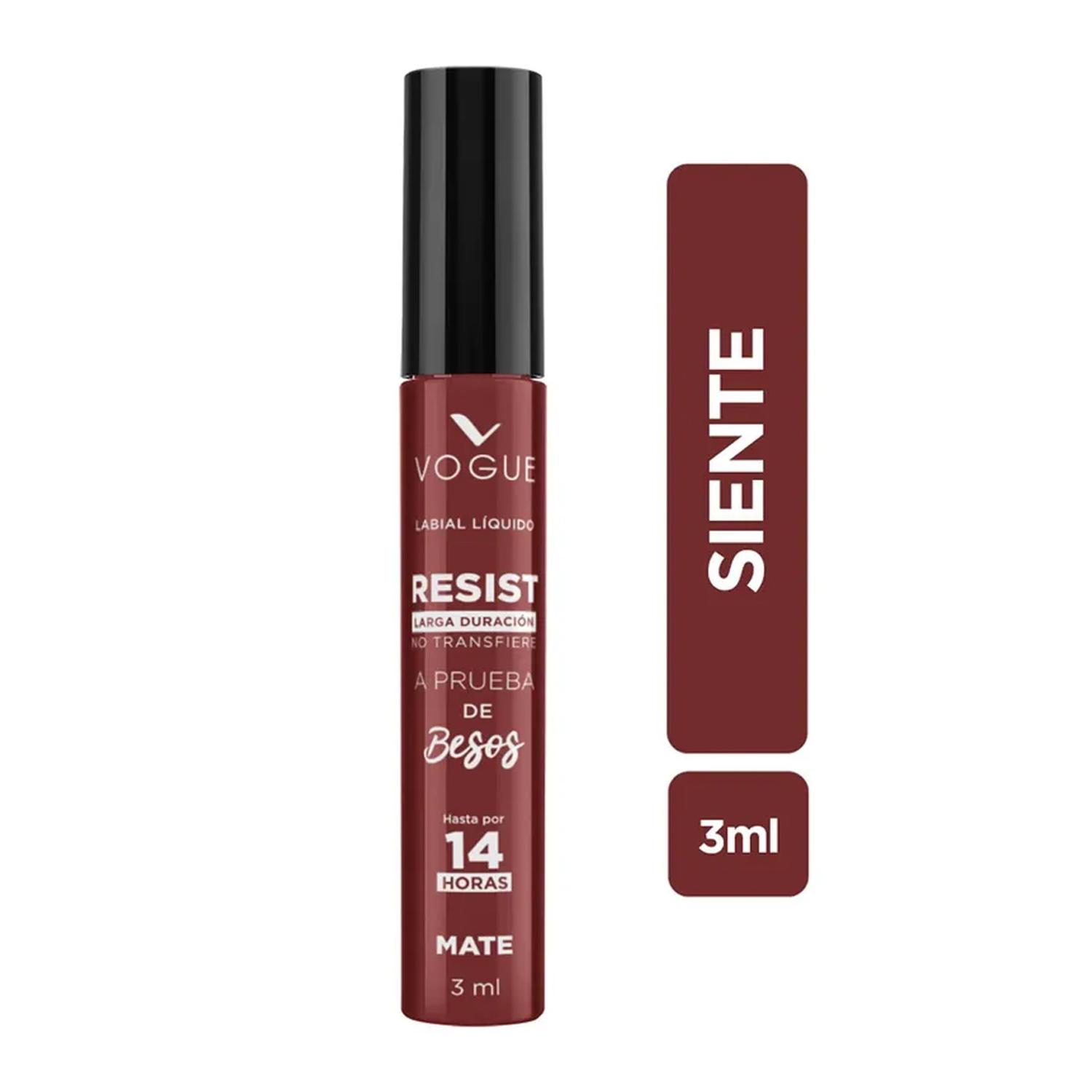 LABIAL LIQUIDO MATE SIENTE RESIST VOGUE - 1