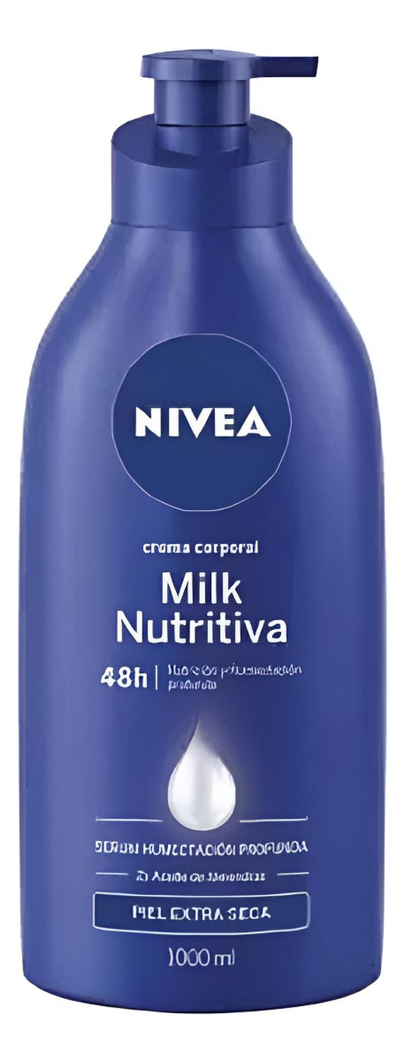 CREMA CORPORAL NIVEA MILK NUTRITIVA PIEL EXTRA SECA 1 LITRO - 1