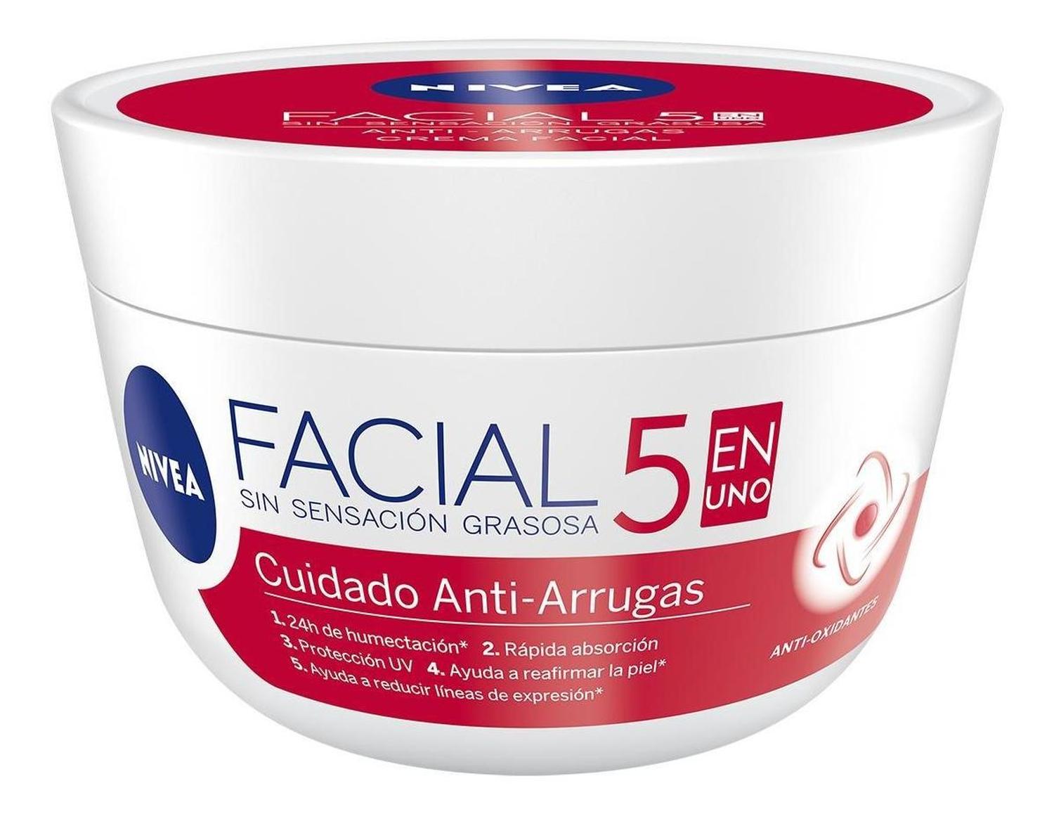 CREMA HIDRATANTE FACIAL 5 EN 1 CUIDADO ANTIARRUGAS 100ML - 1