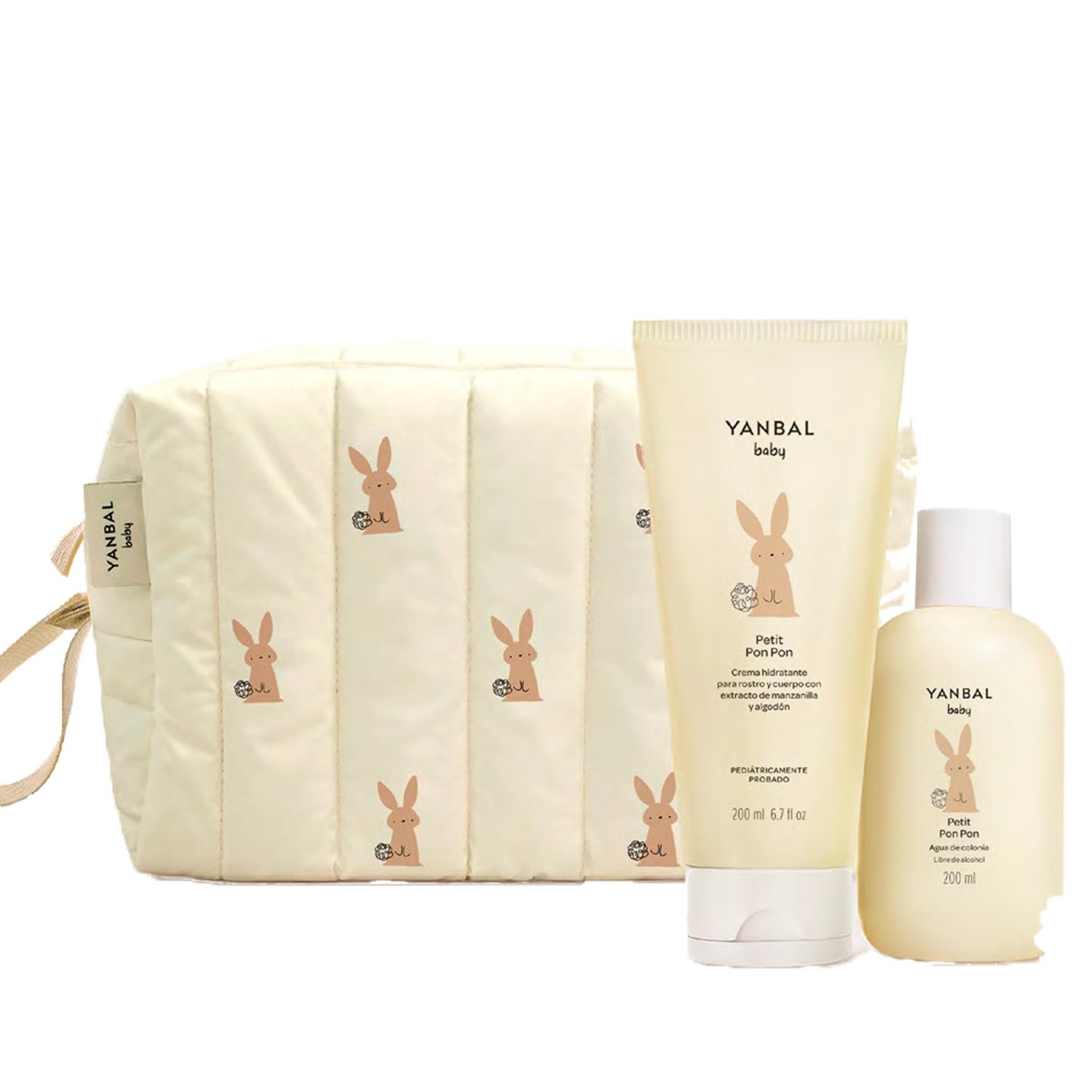COLONIA BEBÉ CON HIDRATANTE ROSTRO CUERPO Y NECESER YANBAL BABY - 1