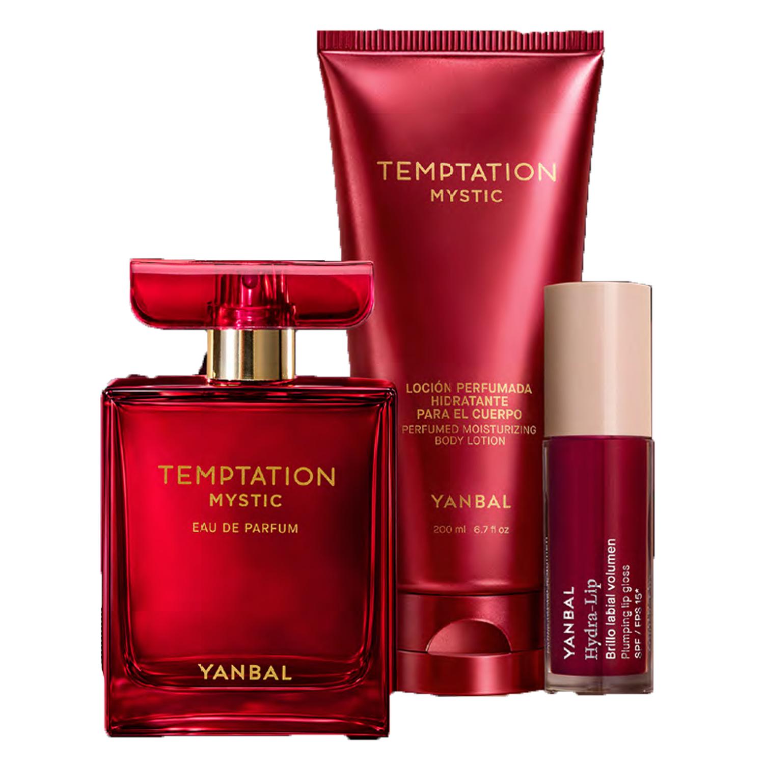 TEMPTATION  MYSTIC PERFUME DE MUJER CON LOCION Y GLOSS - 1