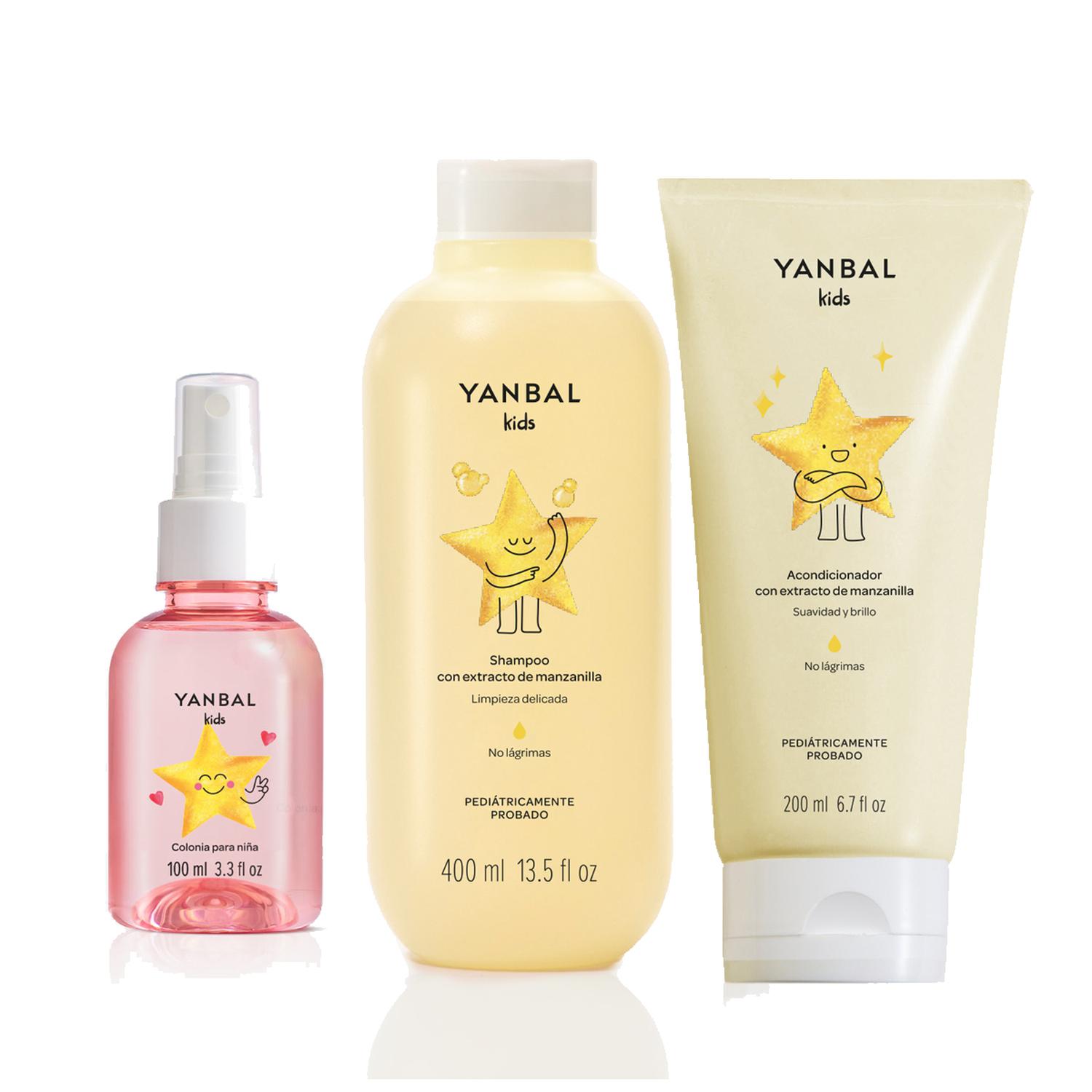 KIT X3 COLONIA NIÑAS CON SHAMPOO Y ACC YANBAL KIDS - 1