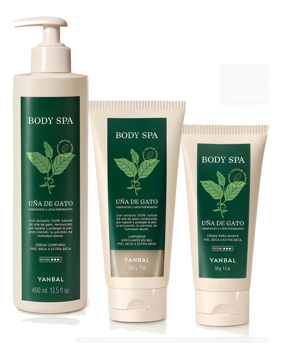 BODY SPA UÑA DE GATO HIDRATANTE CUERPO MANOS Y EXFOLIANTE - 1