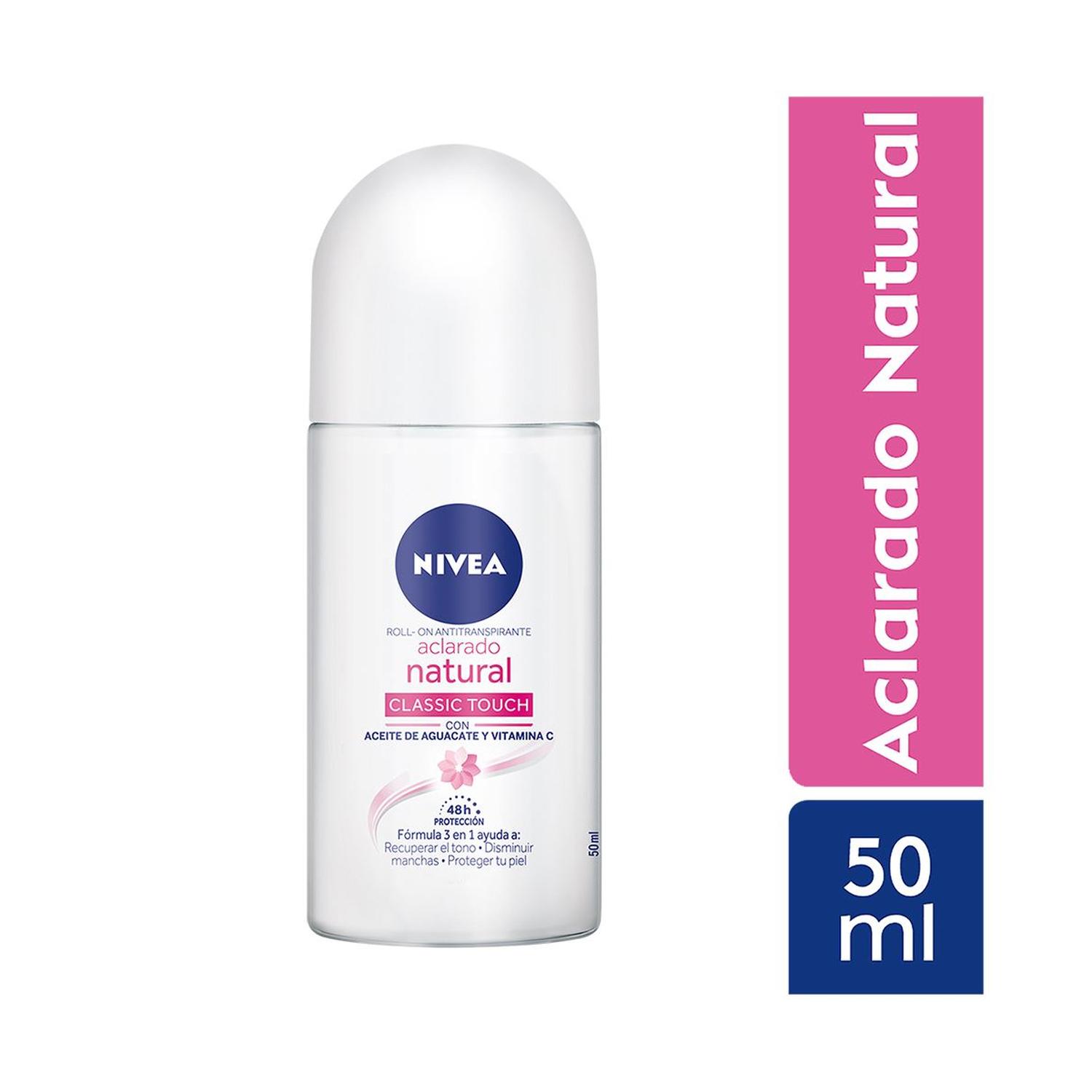 NIVEA DEO FEM ACLARADO NATURAL CLASSIC TOUCH ROLL ON 50ML - 1