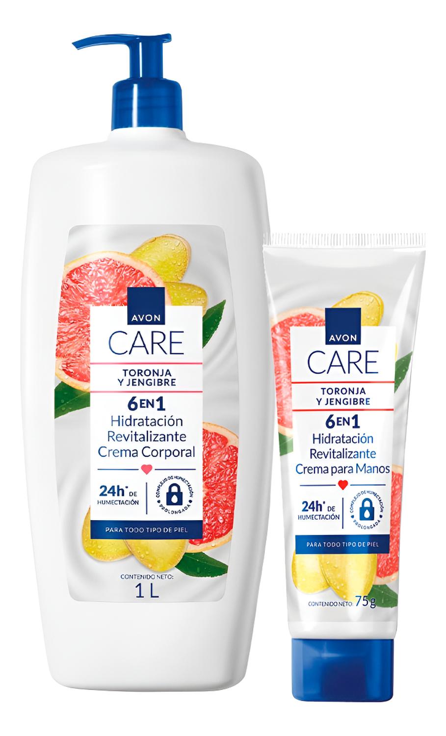 CREMA CORPORAL CON MANOS TORONJA Y JENGIBRE AVON CARE X2 - 1