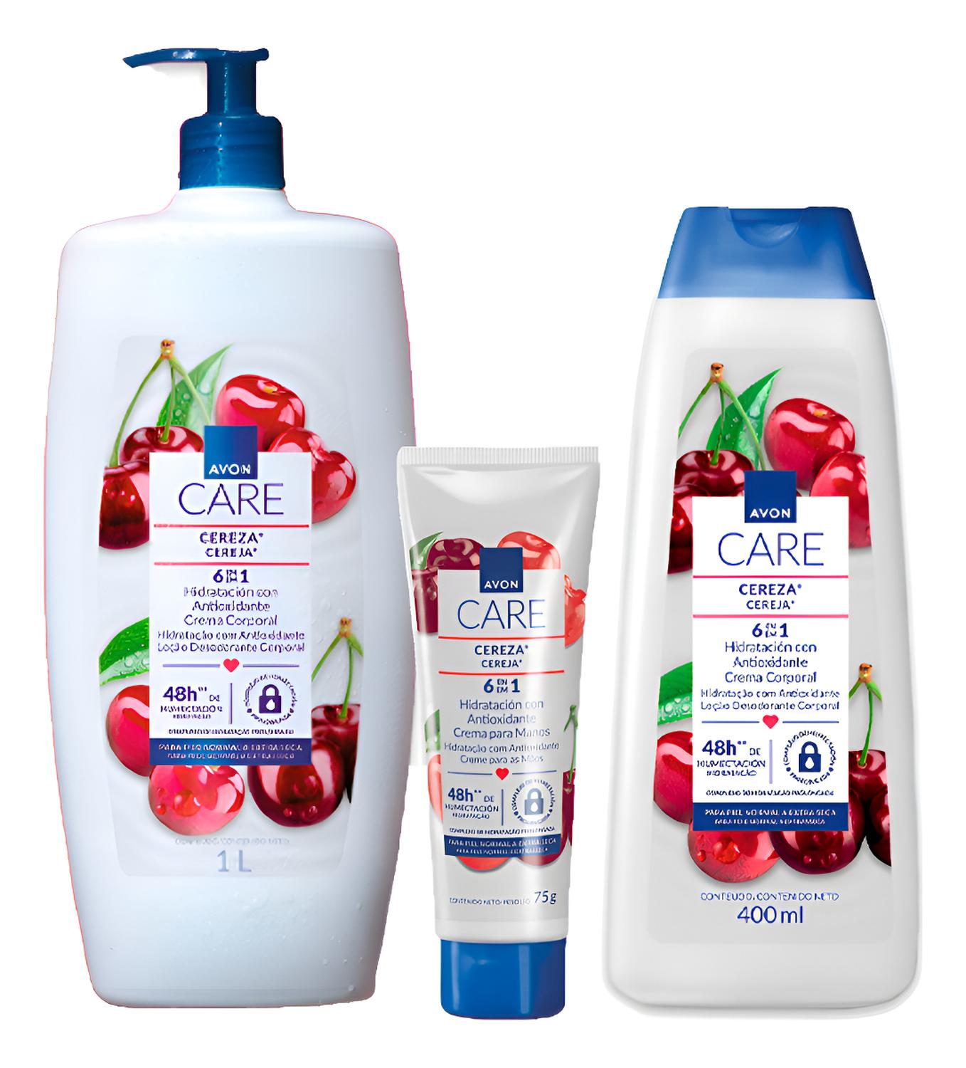 AVON CARE KIT X3 CEREZA CREMA CUERPO CON MANOS - 1