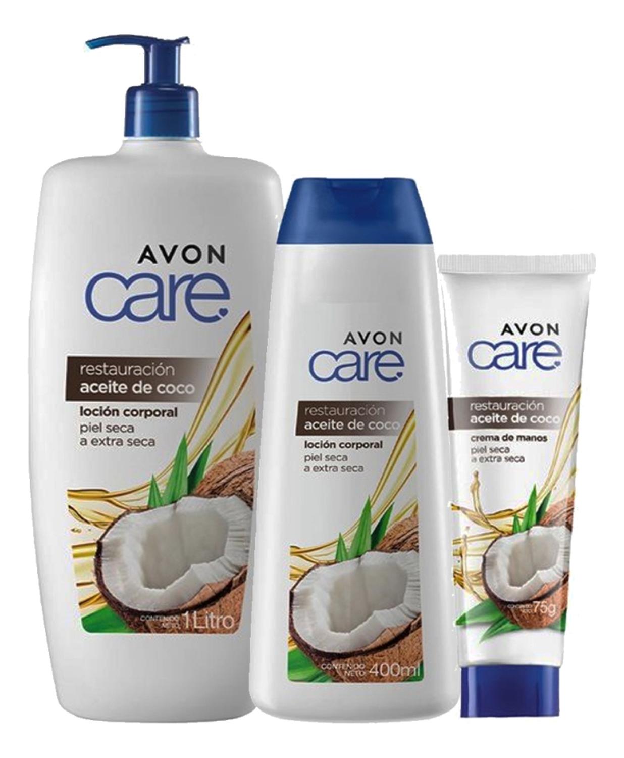 KIT X3 AVON CARE ACEITE DE COCO HIDRATANTE CUERPO GRANDE CHI - 2