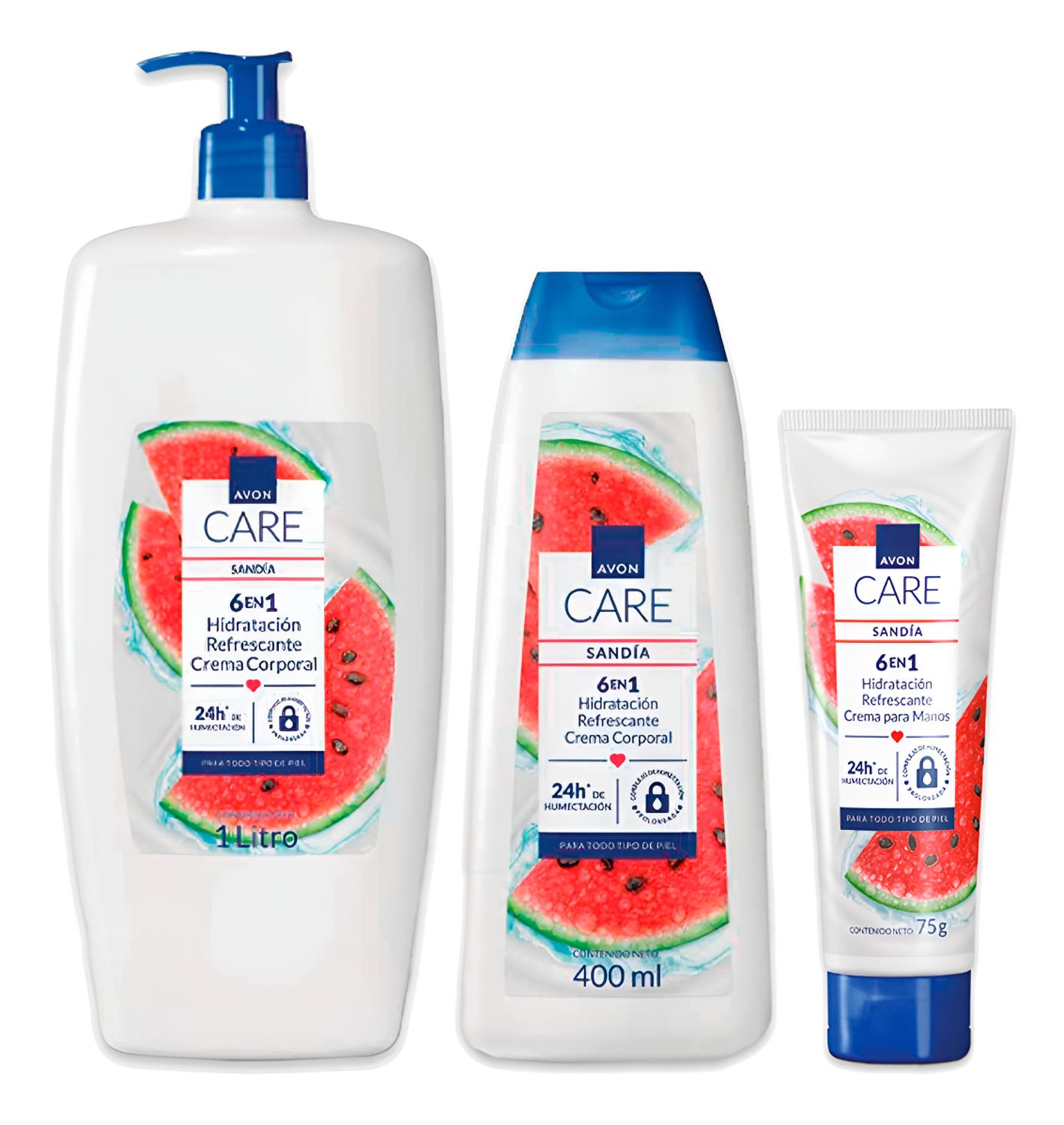 AVON CARE 6 EN 1 KIT X3 SANDIA CREMA CUERPO CON MANOS SANDÍA - 1
