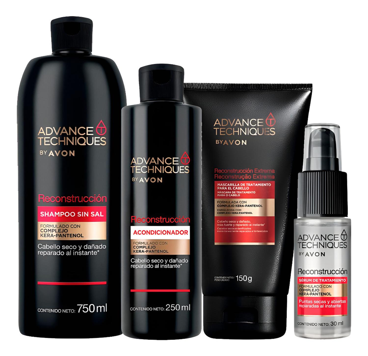 AVON ADVANCE TECHNIQUES RECONSTRUCCIÓN RUTINA CAPILAR X4 - 1