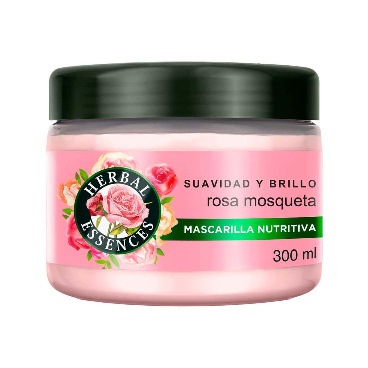 MASCARILLA CAPILAR HERBAL ESSENCES SUAVIDAD ROSA MOSQUETA 300ML - 1