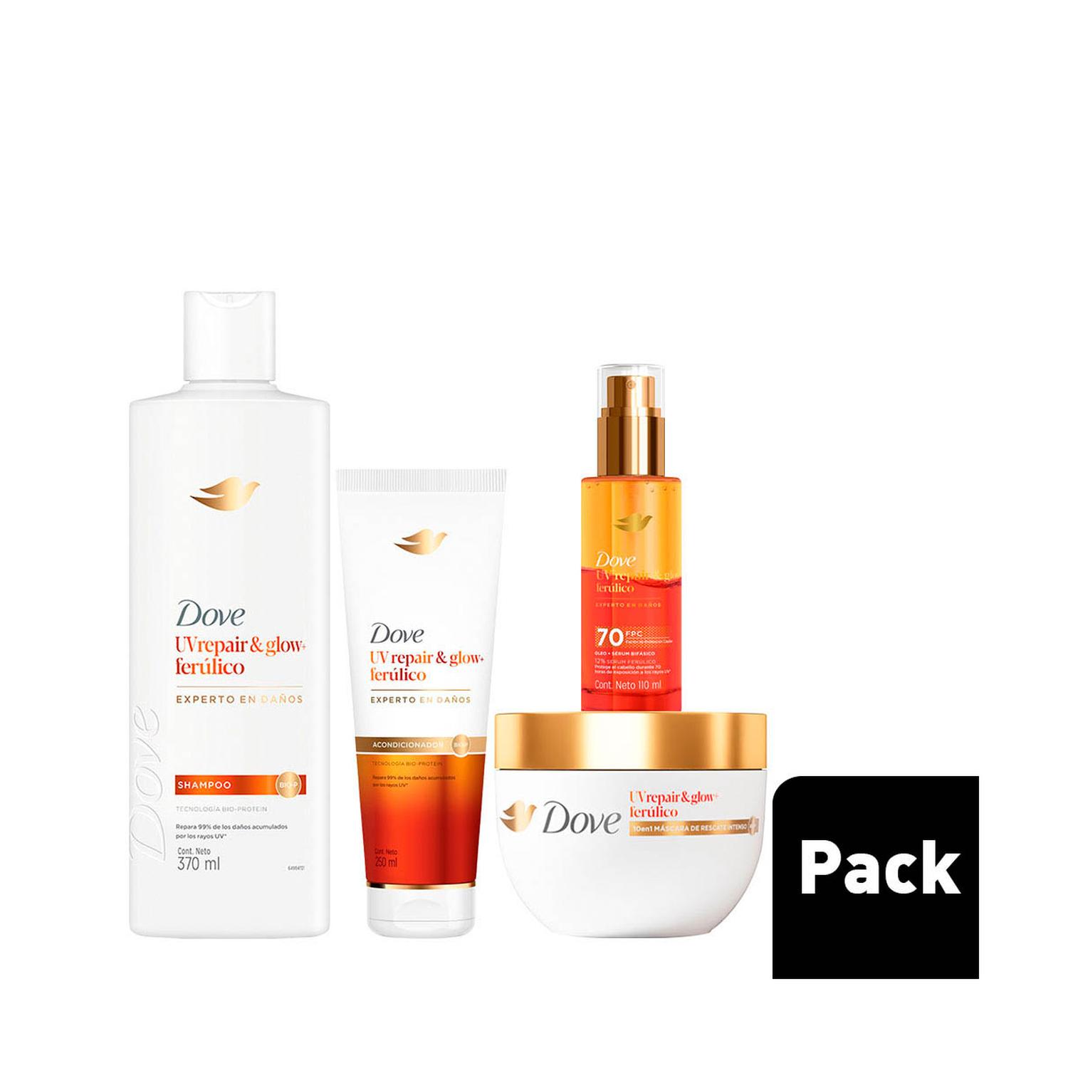 KIT X4 DOVE UV REPAIR Y GLOW SH ACC MASC Y SERUM - 1