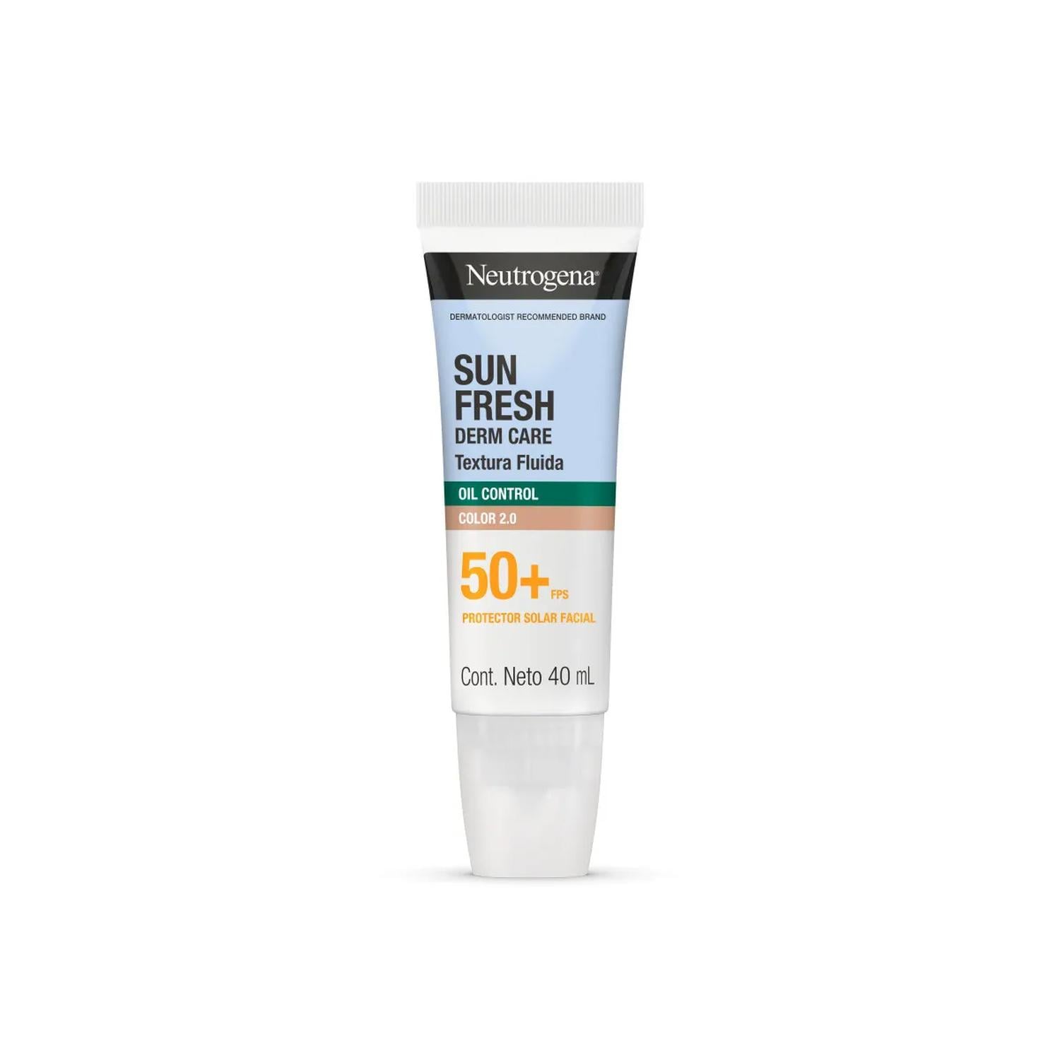 PROTECTOR SOLAR FACIAL SUN FRESH OIL CONTROL FLUIDO CON COLOR FPS 50+ - 1