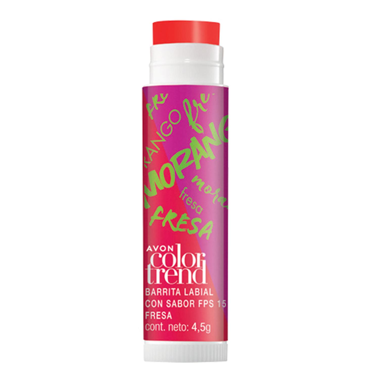 BARRITA LABIAL CON SABOR FRESA COLOR TREND 4.5G AVON - 2