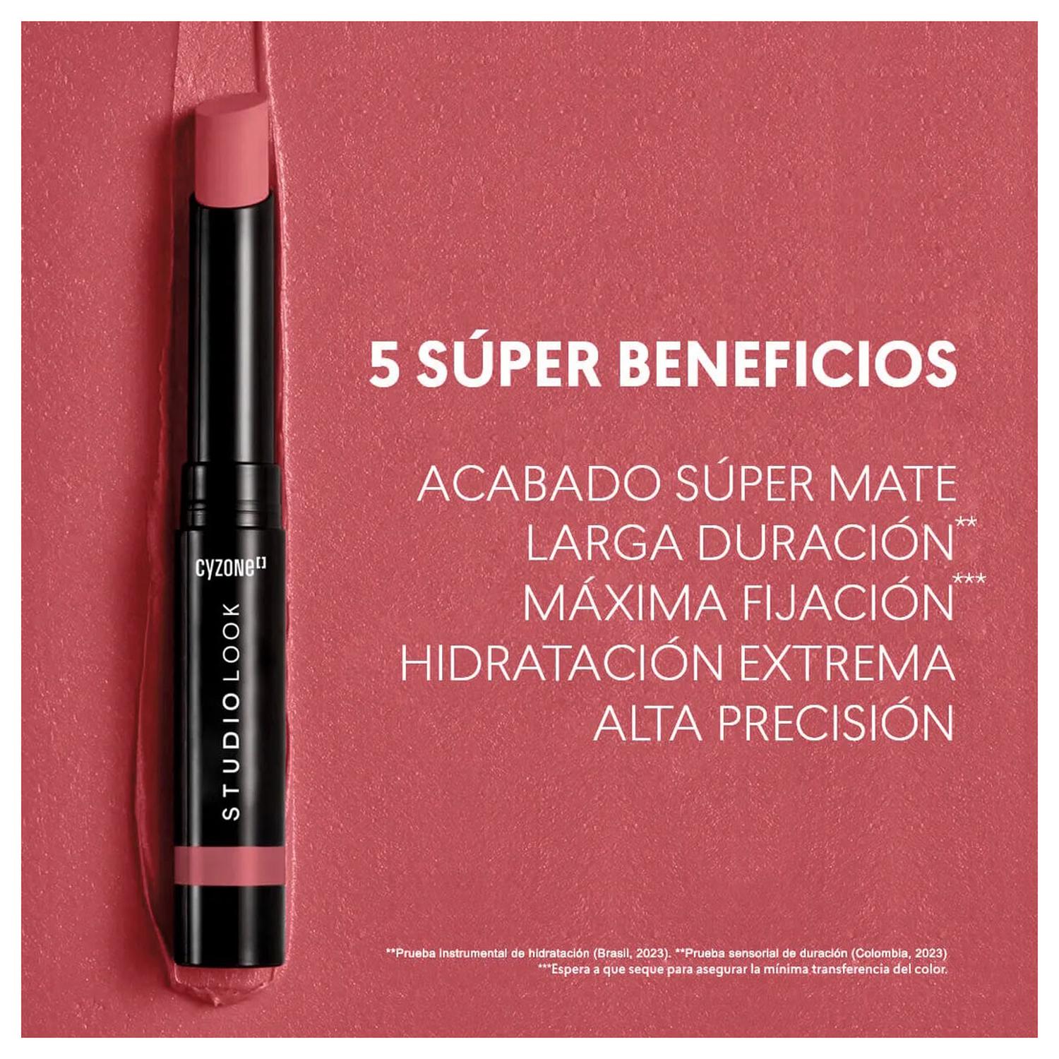 LABIAL EN BARRA HONEY NUDE SUPERMATE LIPS STUDIO LOOK - 2