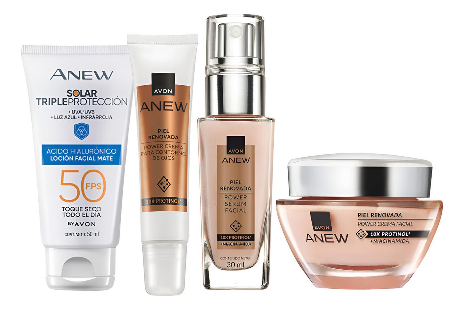 ANEW POWER SET X4 CREMA FACIAL + CONTORNO OJOS + PROTECTOR SOLAR Y SERUM - 1