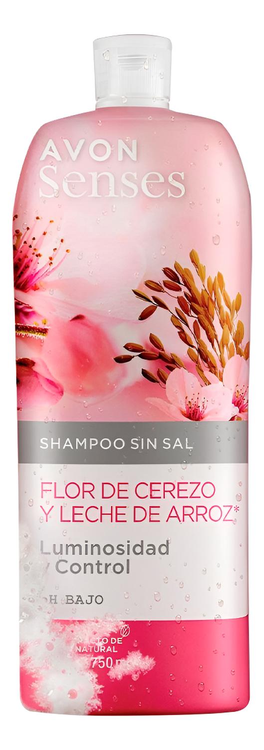 AVON SENSES SHAMPOO FLOR DE CEREZO Y LECHE DE ARROZ