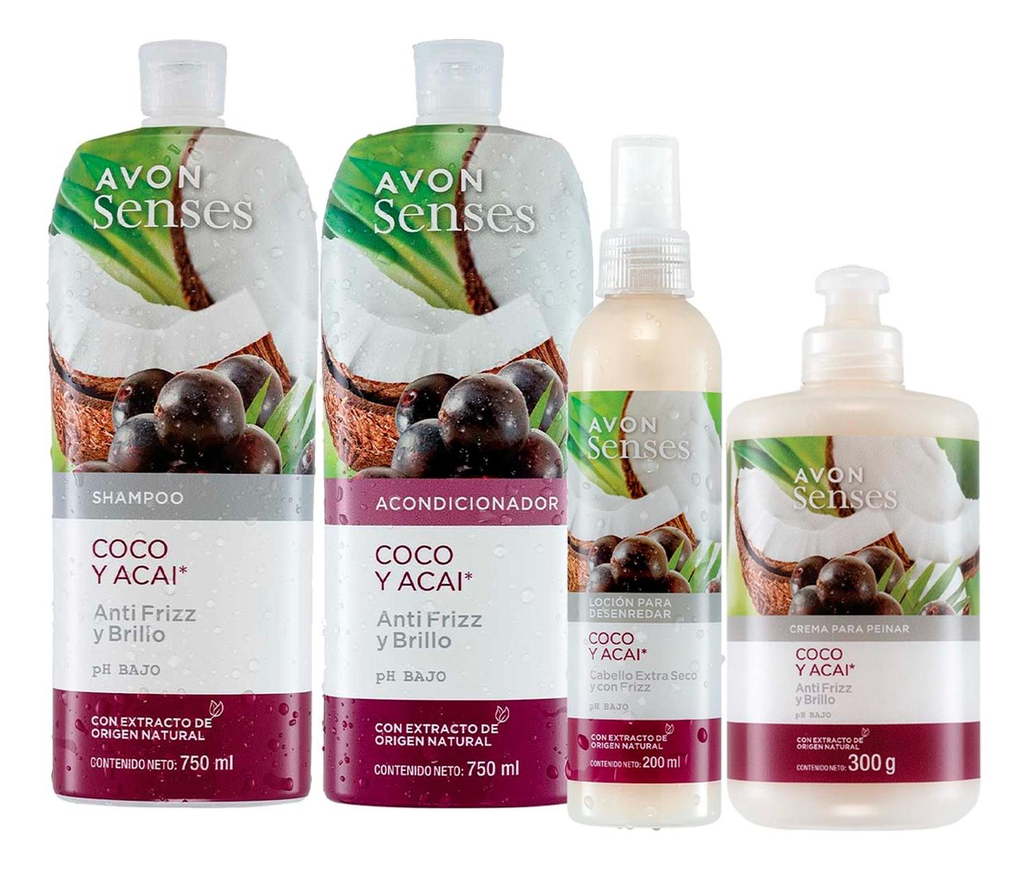 KIT CAPILAR X4 COCO Y ACAI AVON SENSES - 1