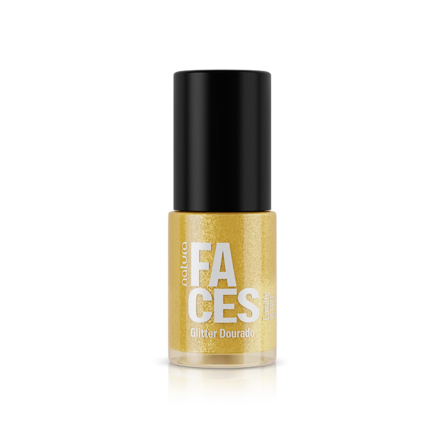 ESMALTE DE UÑAS GLITTER FACES DORADO - 1