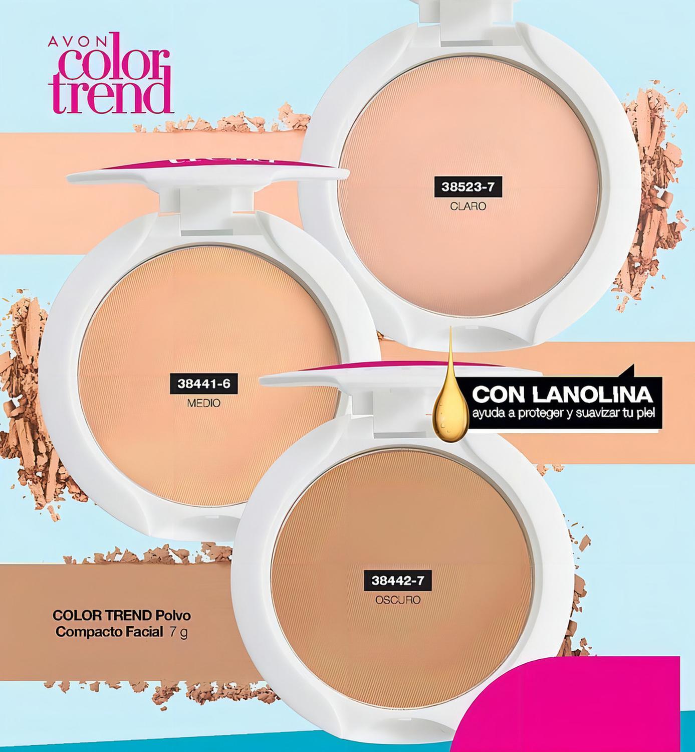 POLVO COMPACTO SIN ESPEJO CLARO COLOR TREND - 3